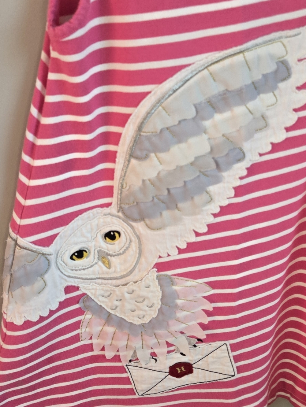 Mini Boden Harry Potter Hedwig Dress Sz 6/7 - Picture 7 of 8